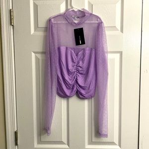 Purple mesh top